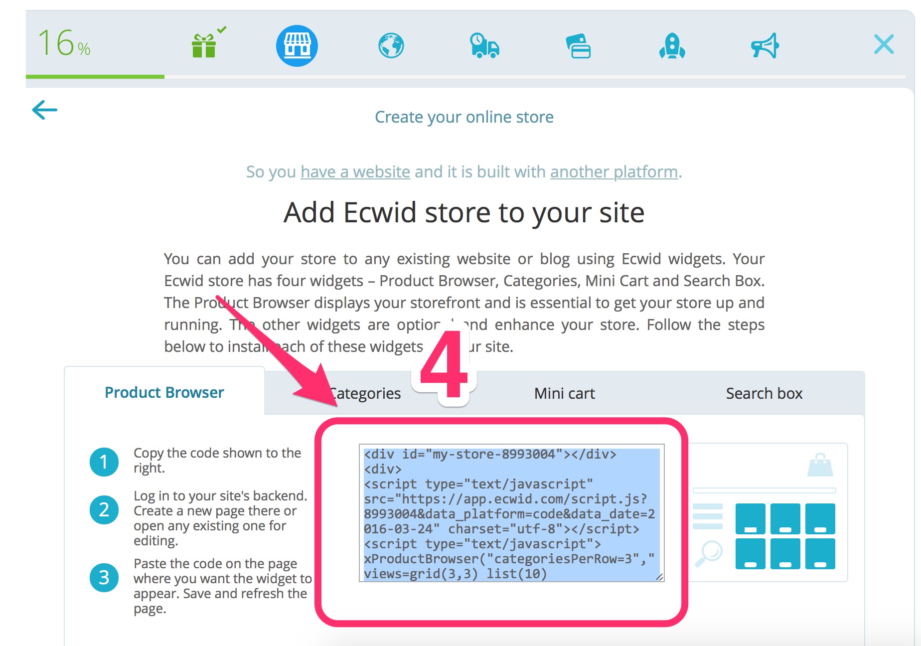 Add Ecwid Store To Your Website 3