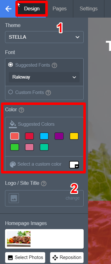 Changing Your Sites Colour 1