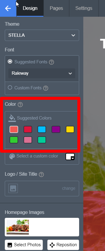 Changing Your Sites Colour 2