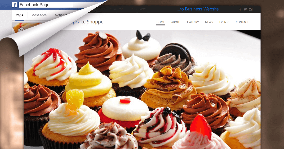 Fb Page To Website Conversion For Cake Shoppe Shared By iBeFound Facebook Website Builder NZ