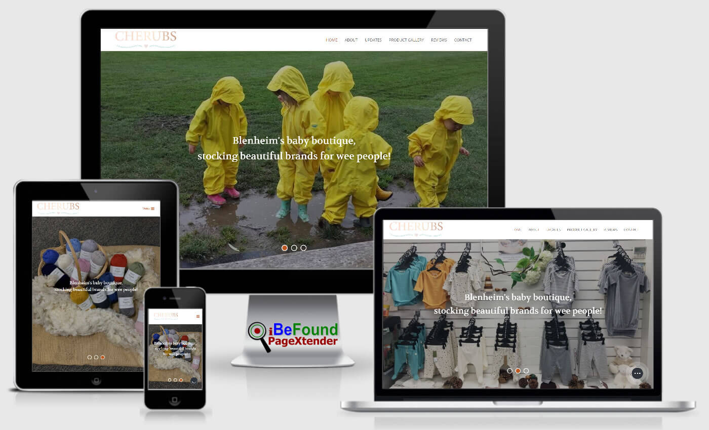 Instant Business Website For Cherubs Created With PageXtender From iBeFound NZ