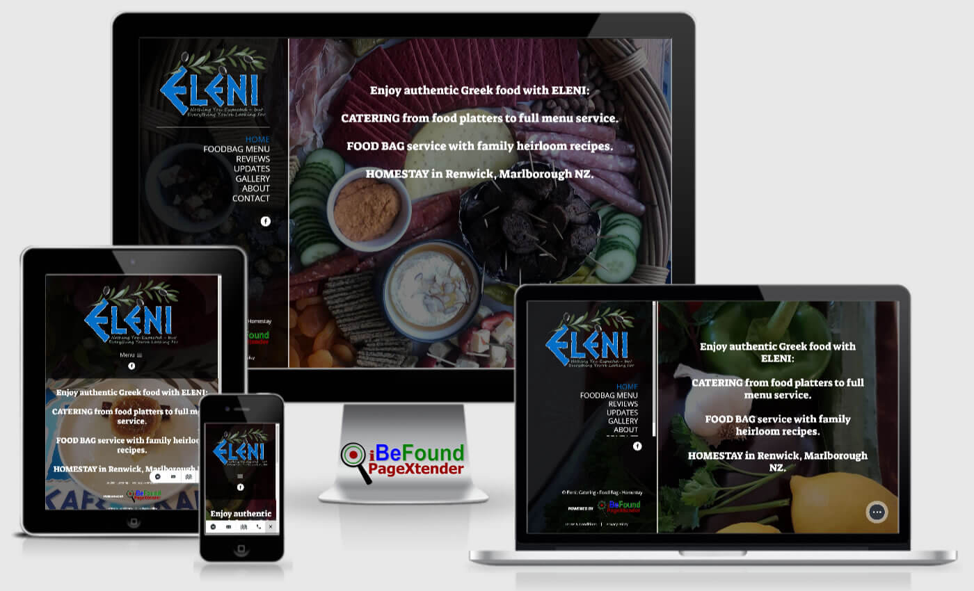 Instant Business Website For Eleni Created With PageXtender From iBeFound NZ
