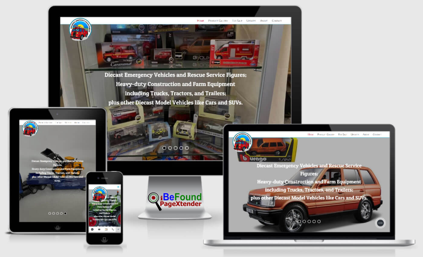 Instant Business Website For Grandpa Simpsons Collectibles Created With PageXtender From IBeFound NZ